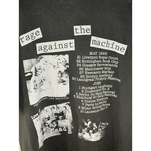 Rage Against the Machine "Live 1993" Vintage Reprint Single Stitch T-shirt - Picture 4 of 6